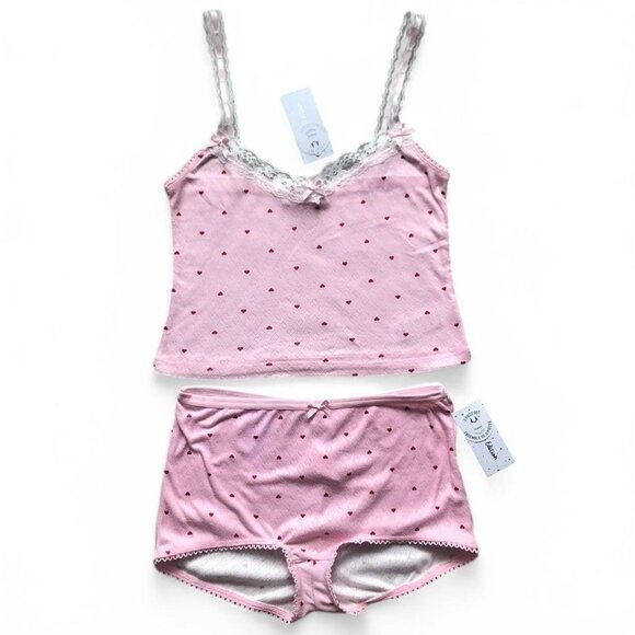 Urban Planet Printed Pointelle Knit PJ Set - Picture 3 of 6